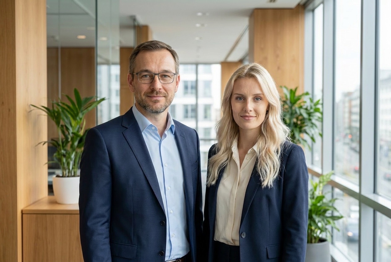 Ludwig Wolf und Lisa Kirchner im Gespräch im Berliner Büro der SGG Consulting GmbH